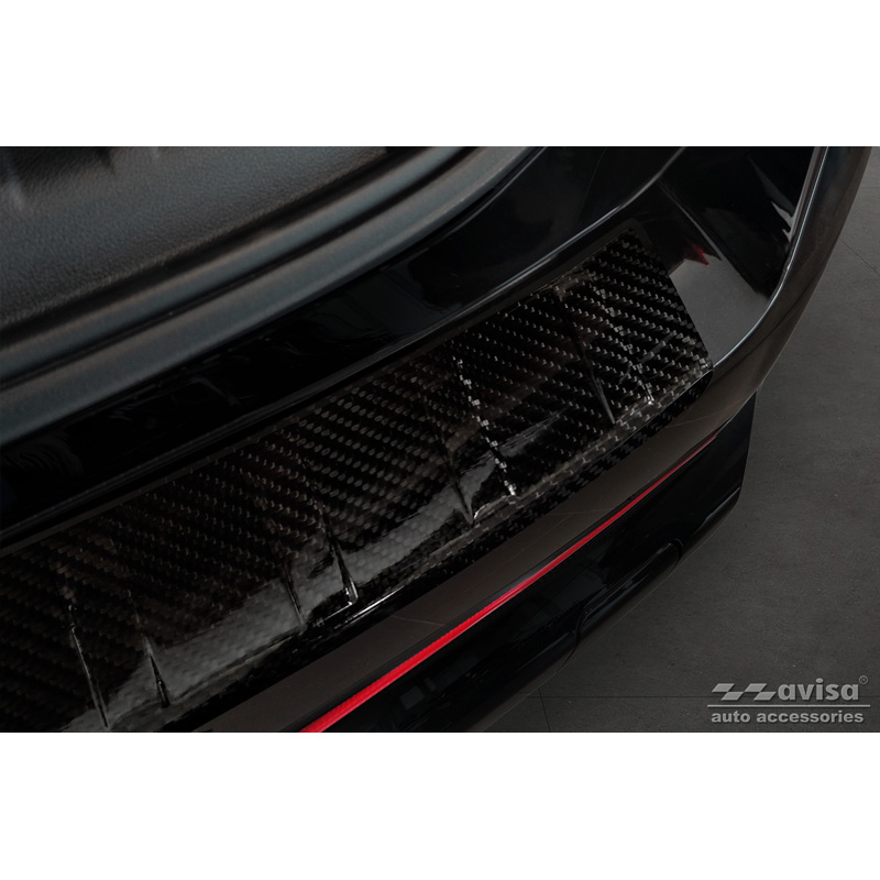 Echt 3D Carbon Achterbumperprotector  BMW X1 U11 / U11 xLine 2022- 'Ribs'