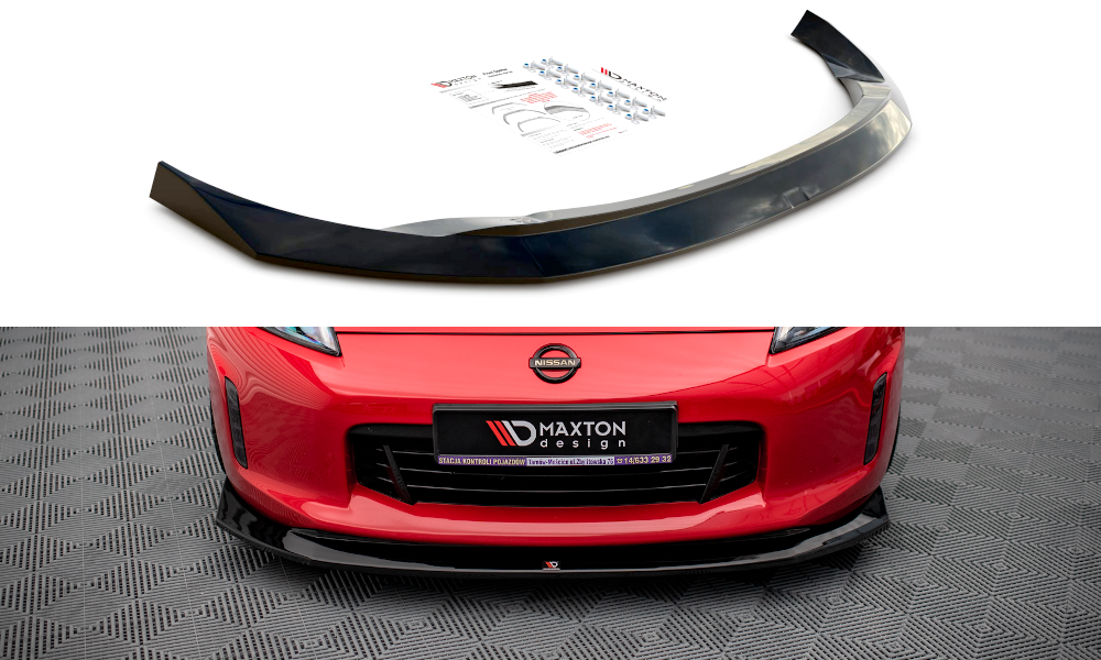 Voorspoiler V.1 Nissan 370Z Maxton Glans Zwart