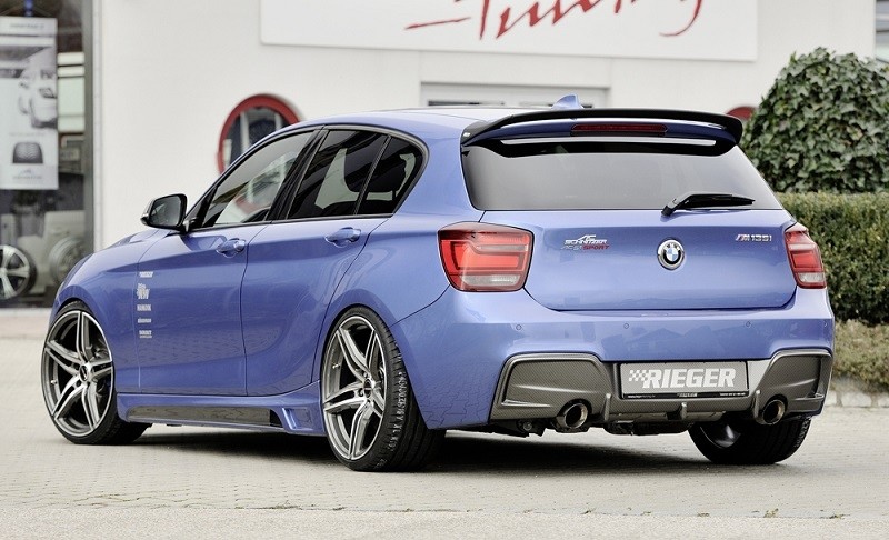 Achteraanzet Carbon-look Rieger BMW 1-Serie F20/F21 M-tech