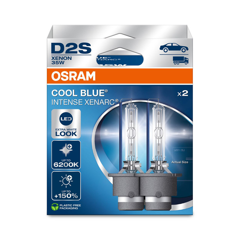 Osram Xenarc Cool Blue Intense Xenon lampen - D2S - 12V/35W - set à 2 stuks (max. 6200K)