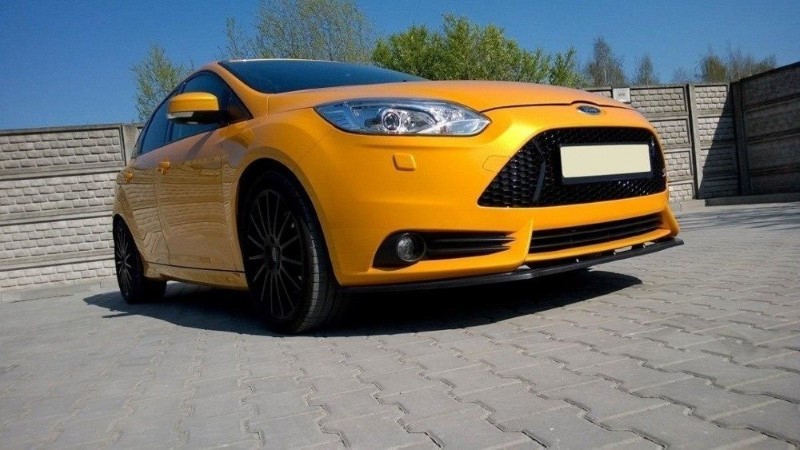 Voorspoiler Ford Focus ST Mk3 V.1 Glanzend Zwart