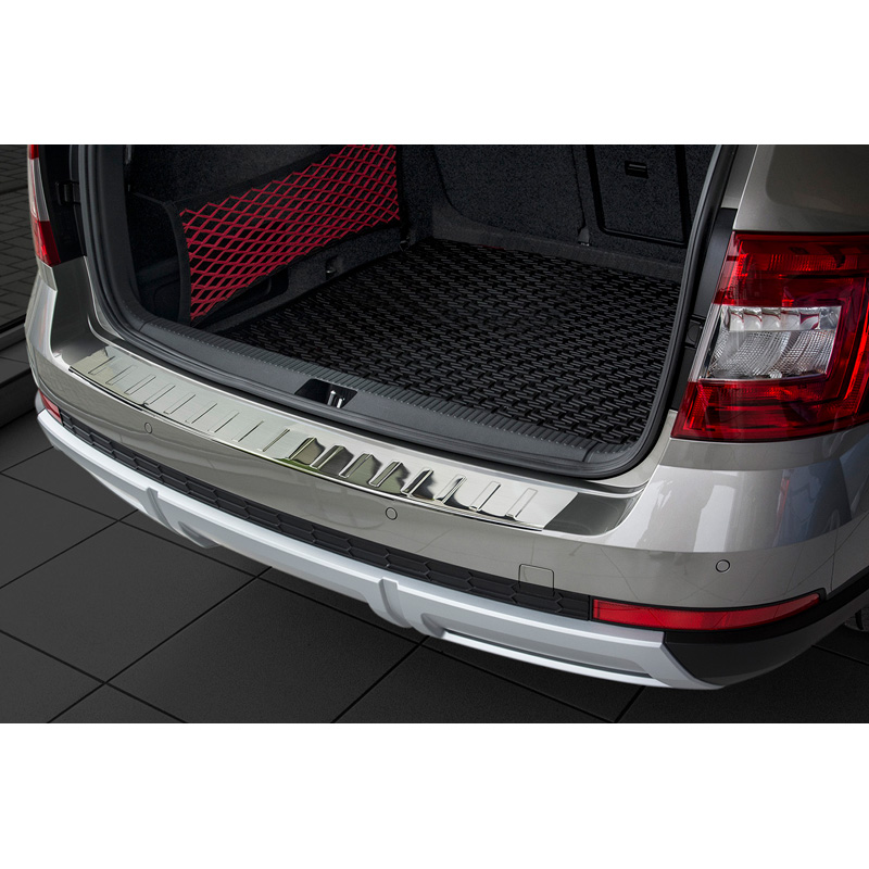 RVS Achterbumperprotector Skoda Octavia III Scout 2014- 'Ribs'