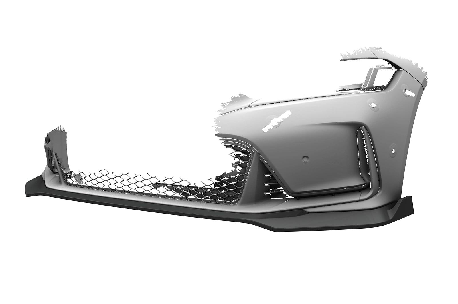 Voorspoiler Honda Civic (FL5) Type R glans zwart
