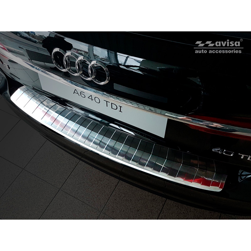 RVS Achterbumperprotector  Audi A6 (C8) Avant 2018-2023 & Facelift 2023- 'Ribs' incl. S-Line & Allroad