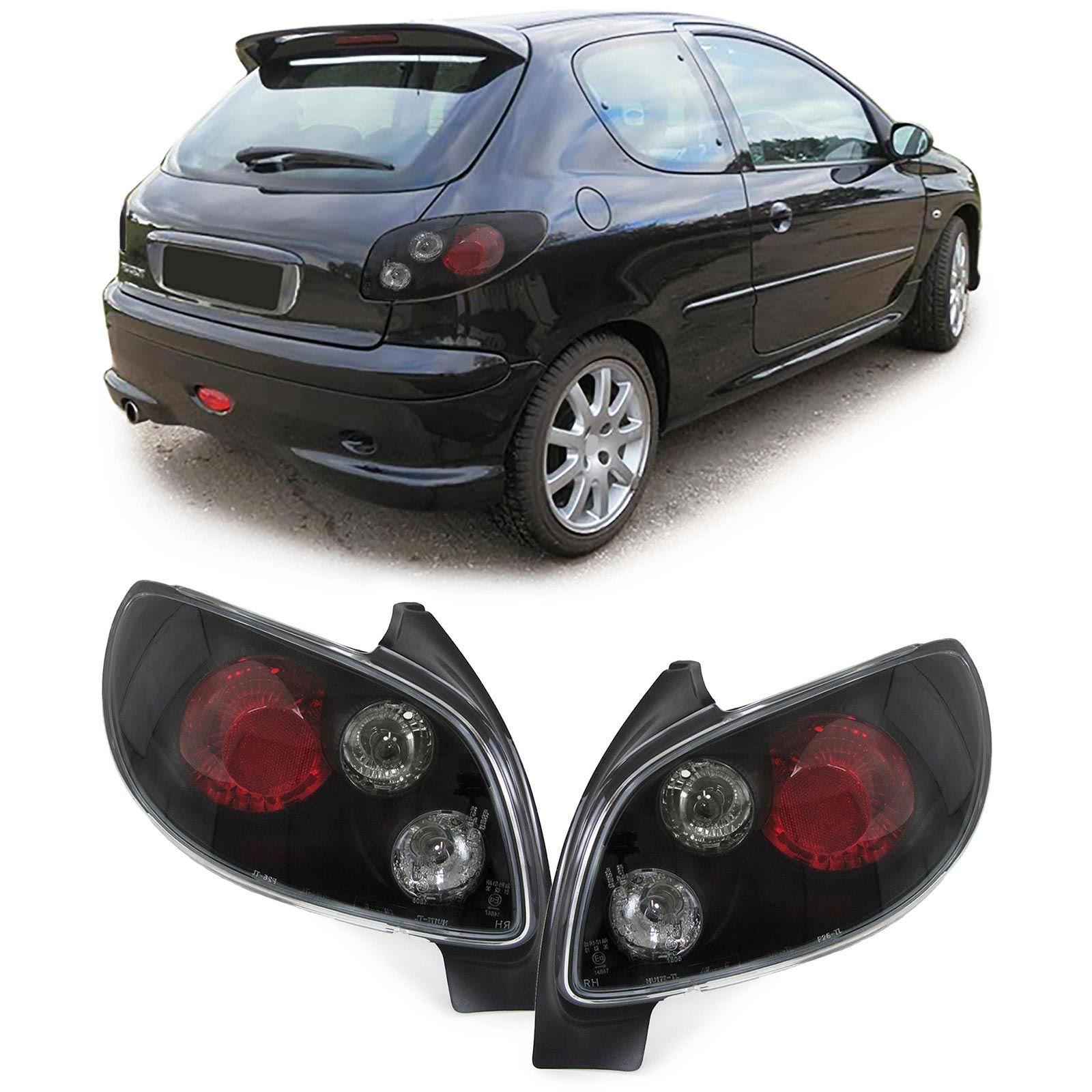 Luces traseras Peugeot 206 Lexus look negro