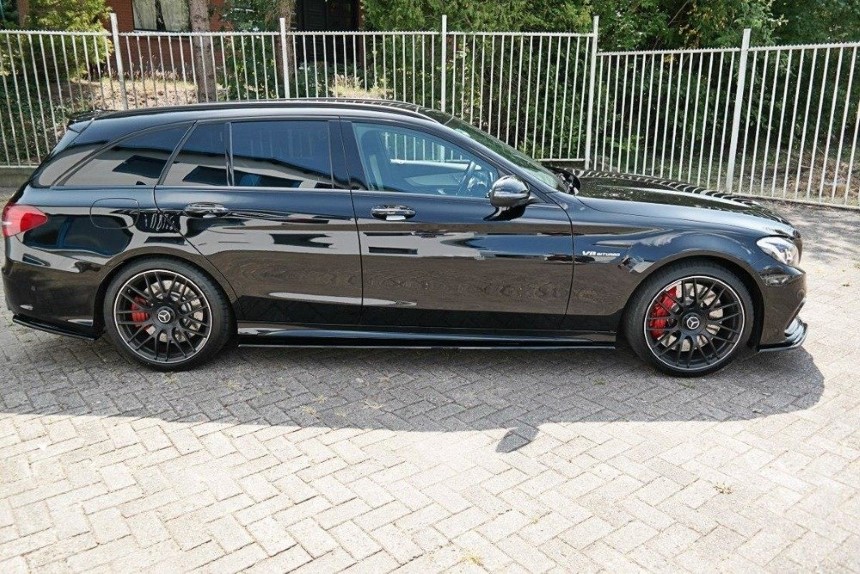 Zijskirts Mercedes C S205 63AMG Estate Maxton Design glans zwart