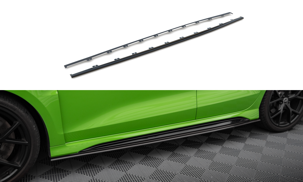 Zijskirts Audi RS3 8Y Limousine Maxton Carbon