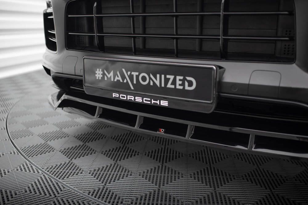 Voorspoiler Porsche Cayenne Sport Design 18-23 Maxton Glans Zwart