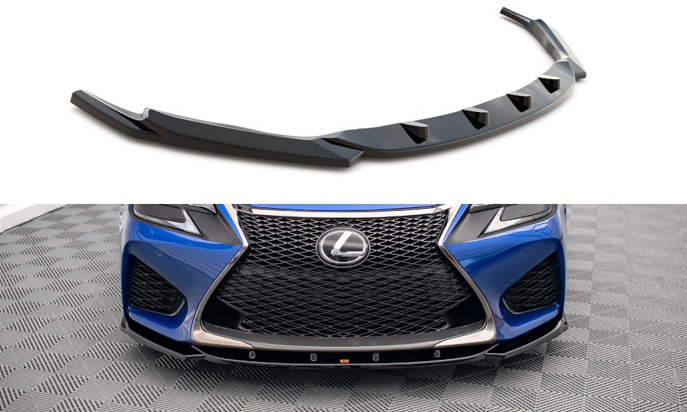 Voorspoiler V.2 Lexus GS F Mk4 FL Maxton Glans Zwart
