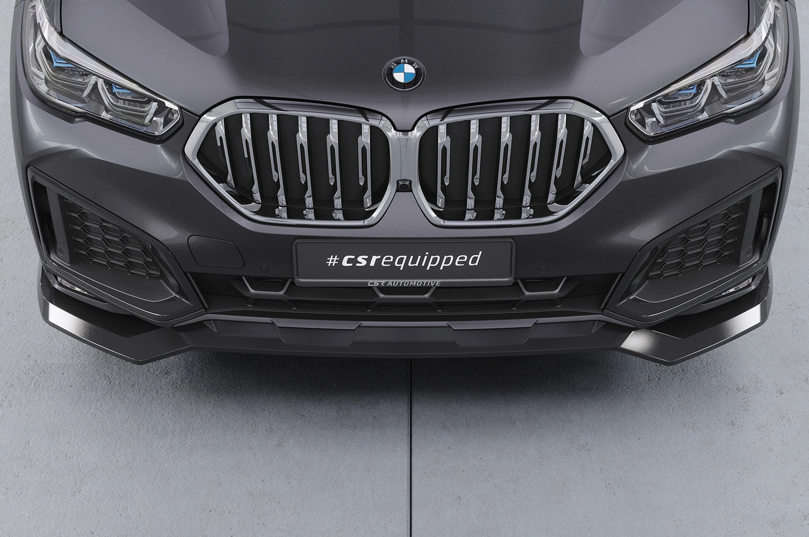 Voorspoiler BMW X6 (G06) Basis glans zwart