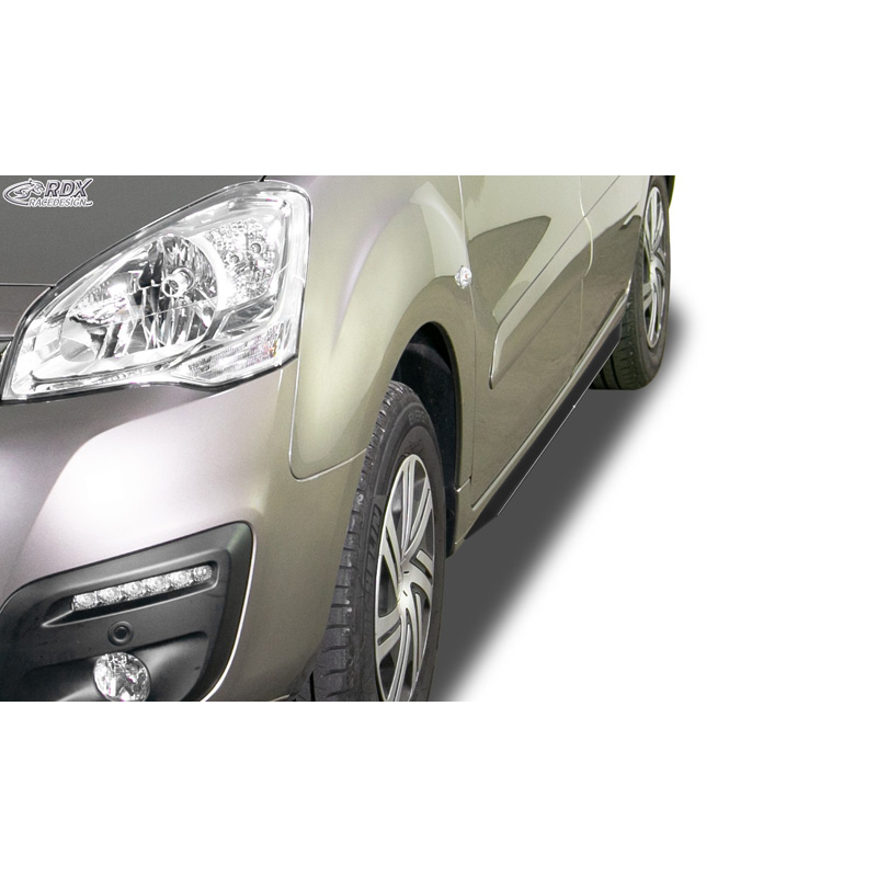 Sideskirts 'Slim'  Citroën Berlingo (B9)/Peugeot Partner 2008-2018 (ABS zwart glanzend)