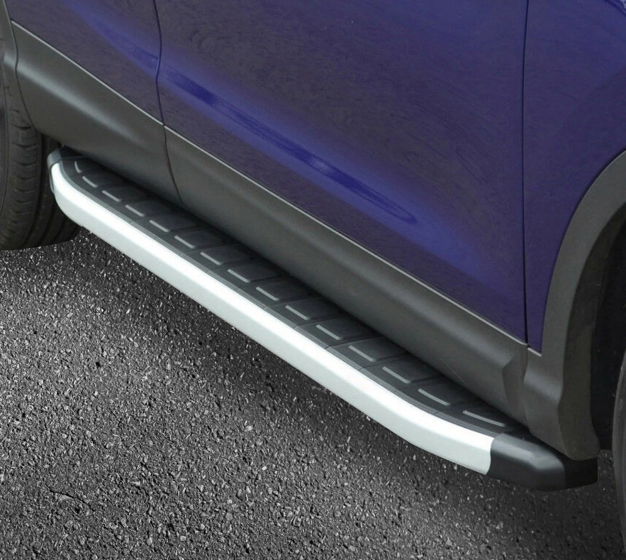 Treeplanken voor Ford Ranger Double Cab 12-22 aluminium zwart