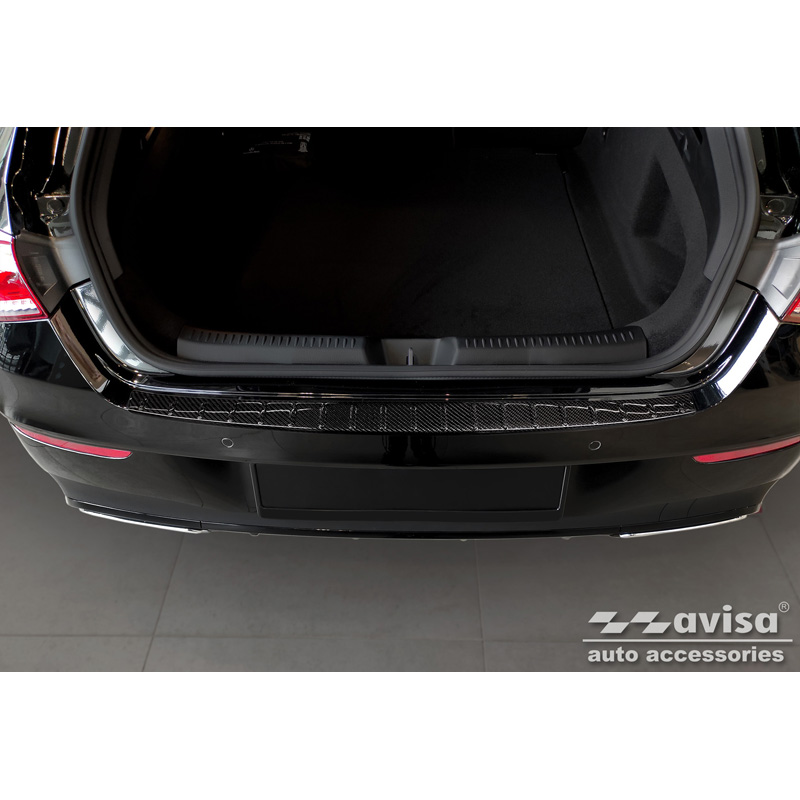 Echt 3D Carbon Achterbumperprotector  Mercedes CLA II (X118) Shooting Brake 2019- 'Ribs'