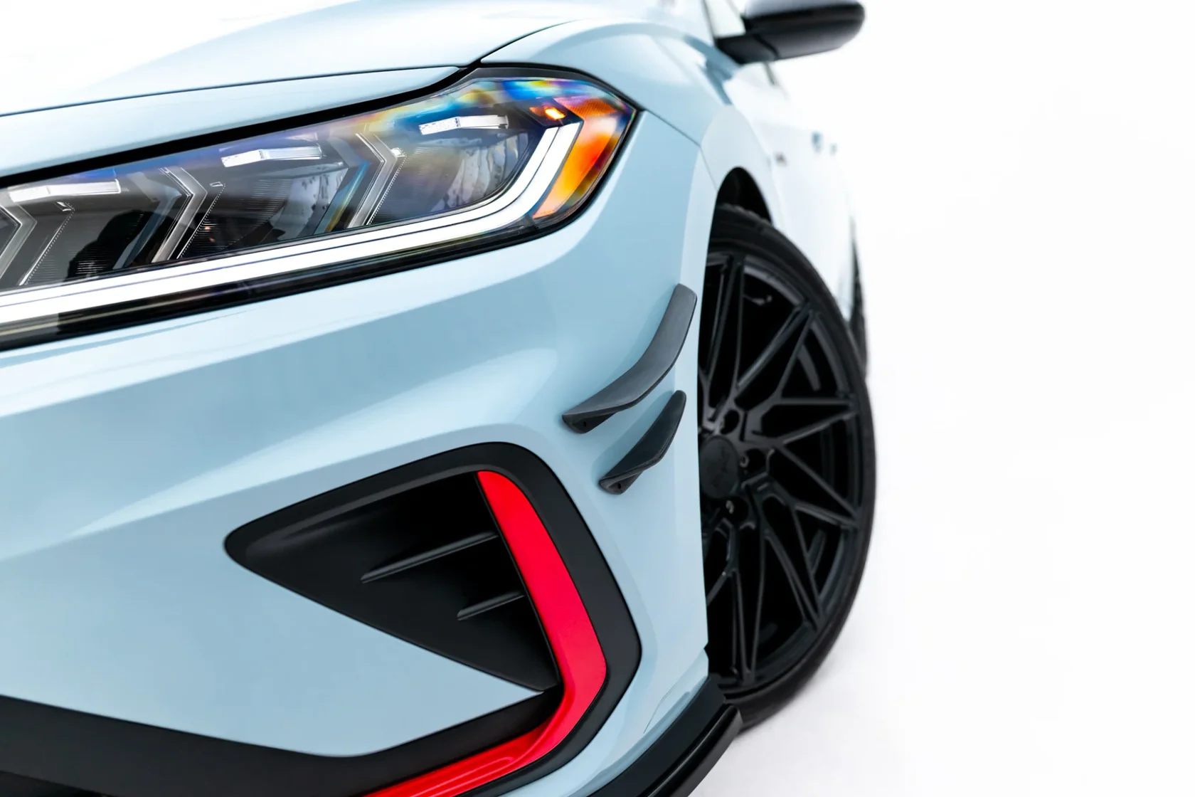 Voorbumper Canards Volkswagen Jetta GLI MK7 Facelift2 Maxton Glans Zwart