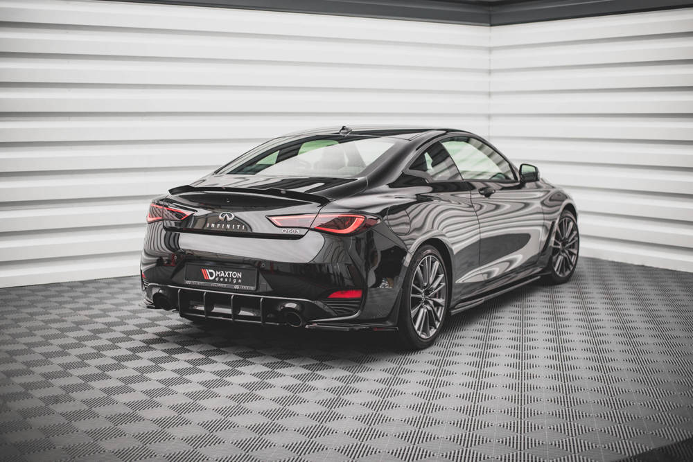 Achterzij Spoilers Infiniti Q60 S MK2 Glanzend Zwart