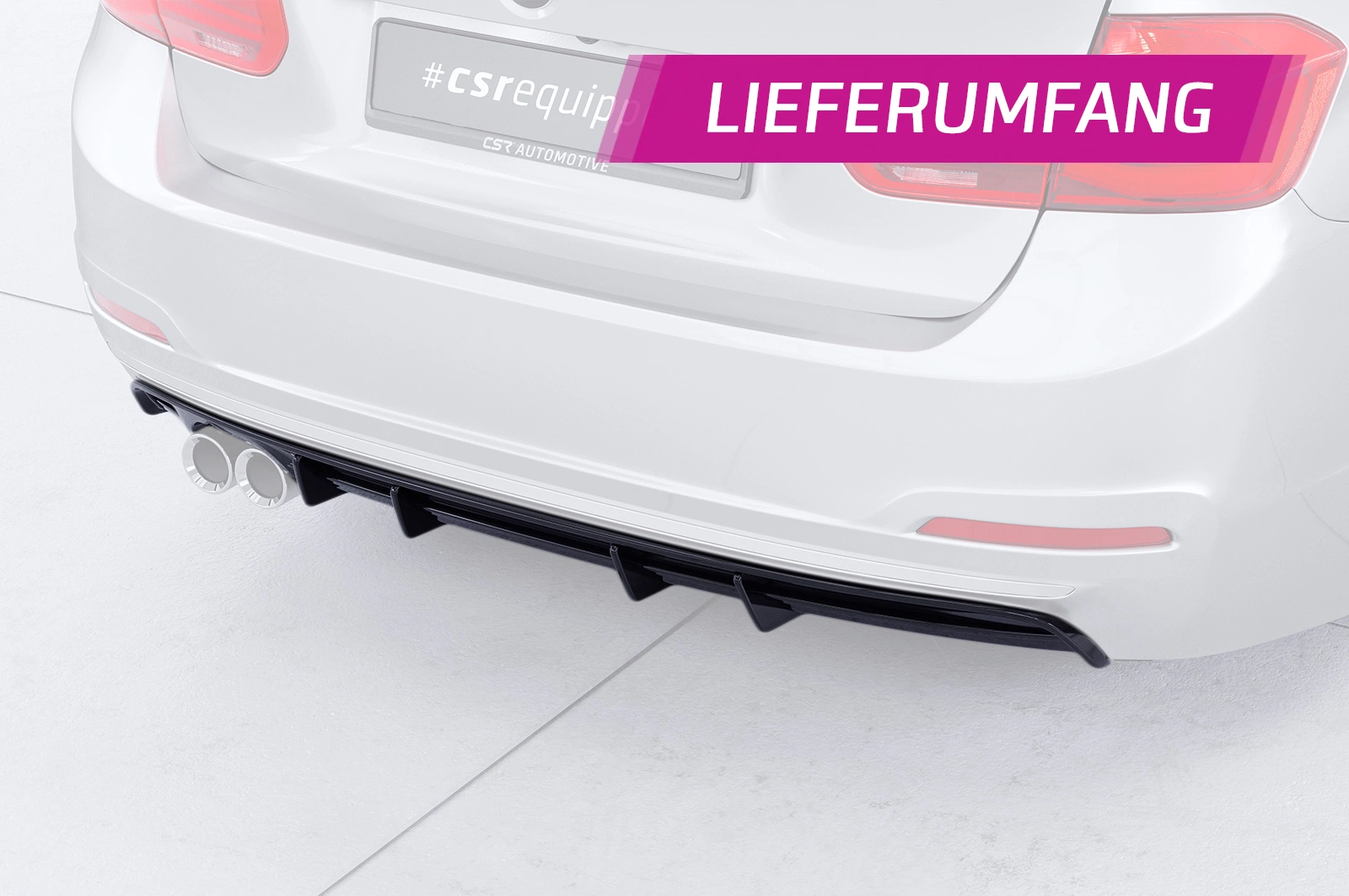 Diffuser BMW 3er F30 / F31 Limo / Touring Glans zwart