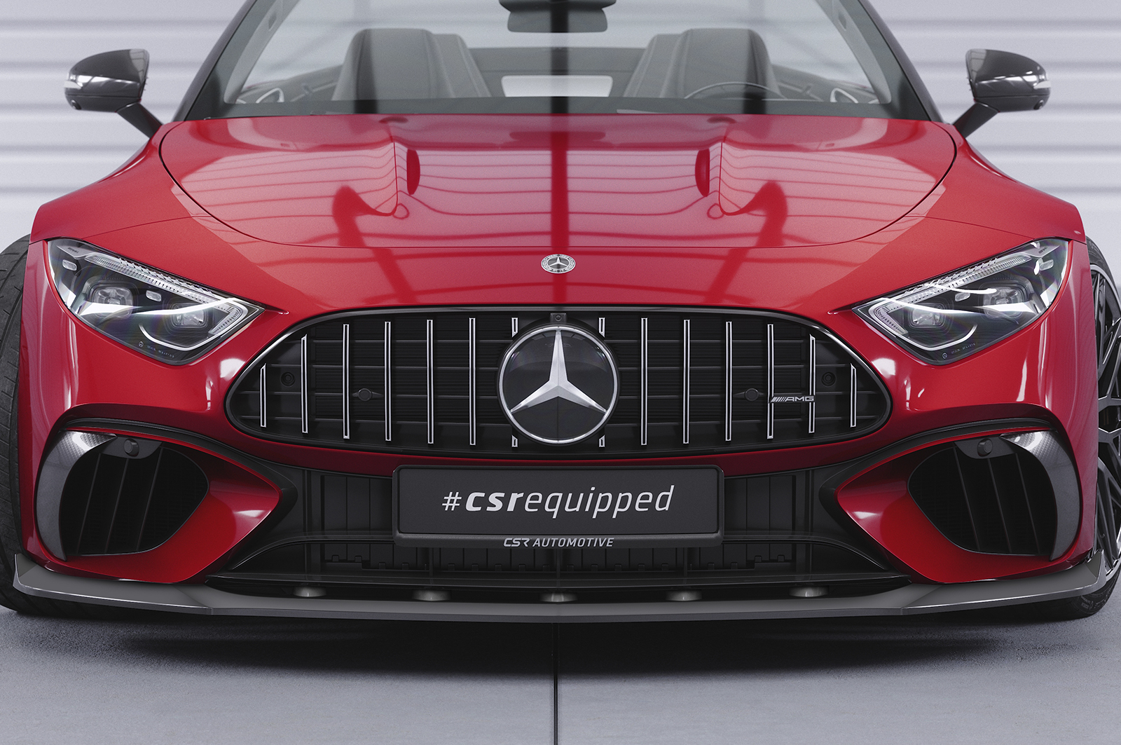 Voorspoiler Mercedes Benz SL (R232) AMG CSR Glans Zwart