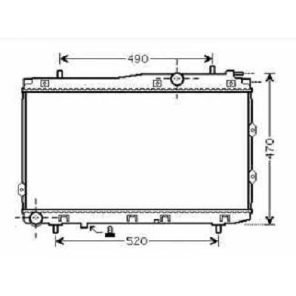 Radiator KIA CERATO 04->> 375x670 1.5 CRDI +/-AC 66kw