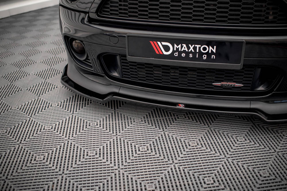 Voorspoiler V.2 Mini Cooper John Cooper Works R56 Maxton Glans Zwart