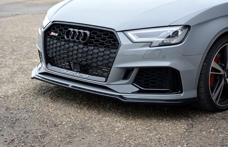 Voor Spoiler V.2 Audi RS3 8V FL Sedan Glanzend Zwart