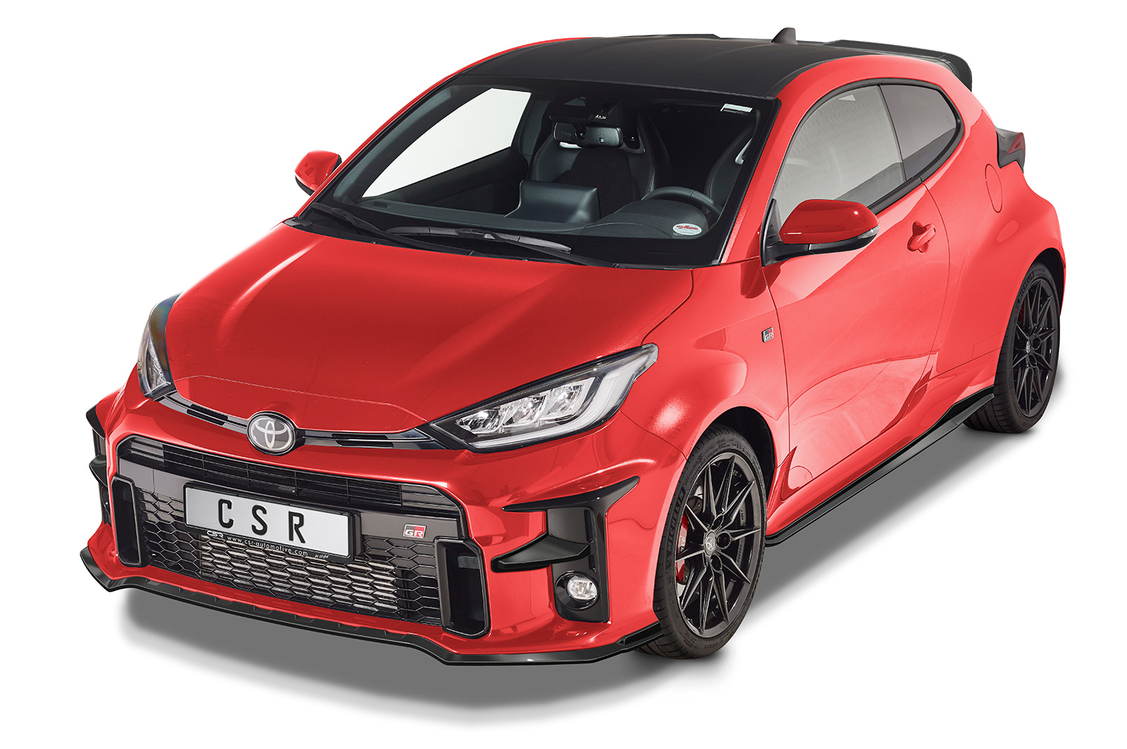 Voorspoiler Toyota GR Yaris (XP21) CSR glans Zwart