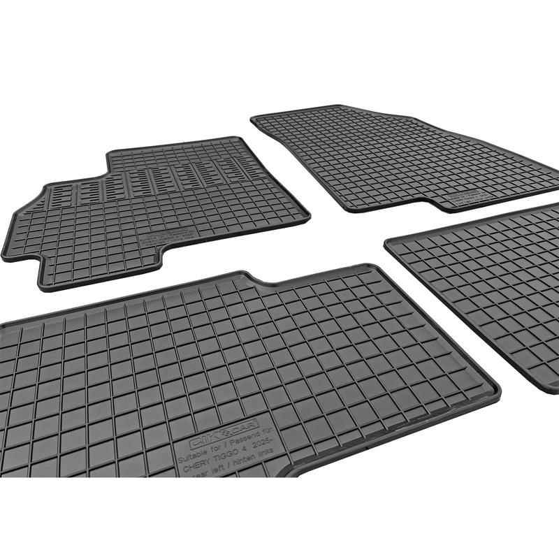 CIKCAR Rubber matten  Chery Tiggo 4 Hybrid 2025- (4-delig + montagesysteem)