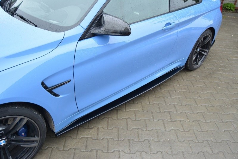Zijskirts Diffusers BMW M4 F82 Glanzend Zwart