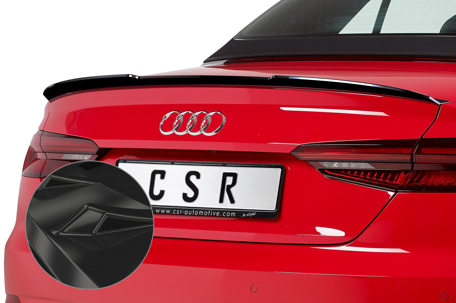 CSR achterspoiler Audi A5 cabrio Glans zwart