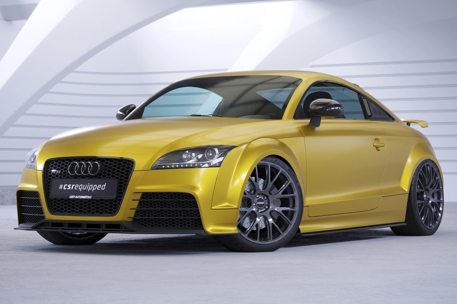 Voorspoiler Audi TT (8J) glans zwart