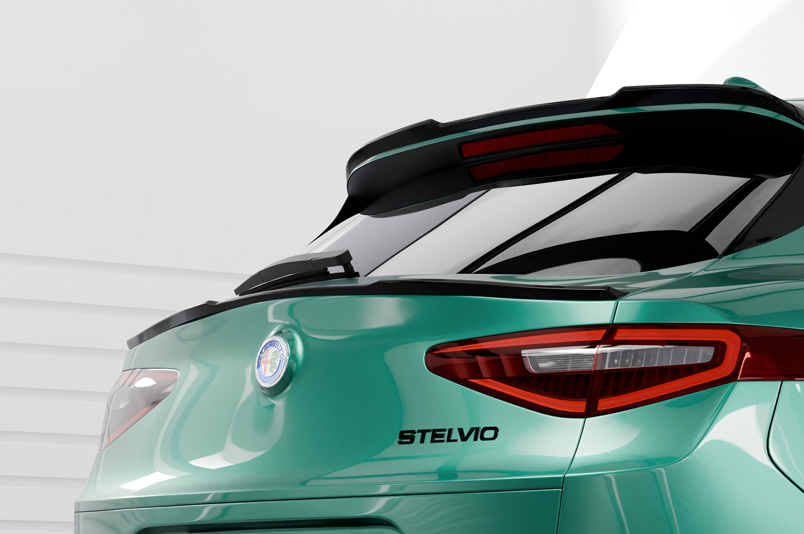 Achterspoiler Alfa Romeo Stelvio glans zwart