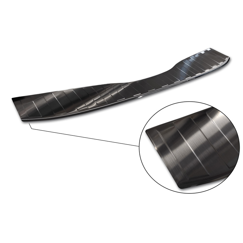 Zwart RVS Achterbumperprotector  Ford Mondeo IV Wagon Facelift 2010-2014 'Ribs'