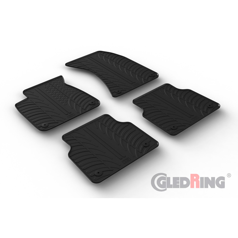 Rubbermatten  Audi A8 (4H) 2010-2017 (T profiel 4-delig + montageclips)