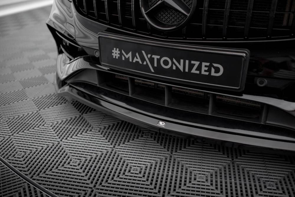 Voorspoiler V.1 Mercedes A Klasse AMG Line W176 FL Maxton Glans Zwart