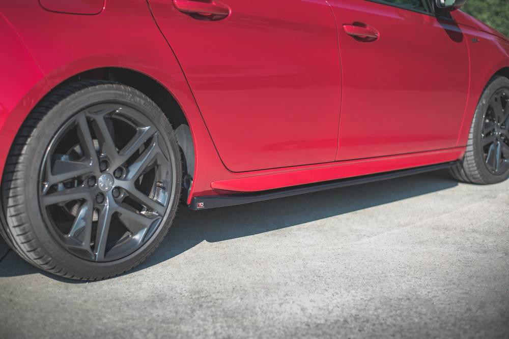 Zijskirts Peugeot 308 GT MK2 Facelift 18-.. Glans Zwart
