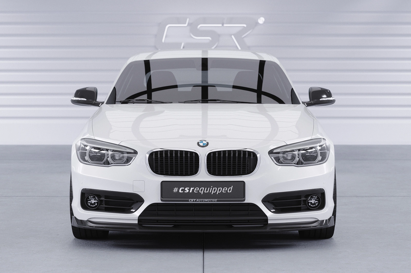 Voorspoiler BMW 1-Serie F20 / F21 LCI 01/2015-06/2019 Glans Zwart CSR