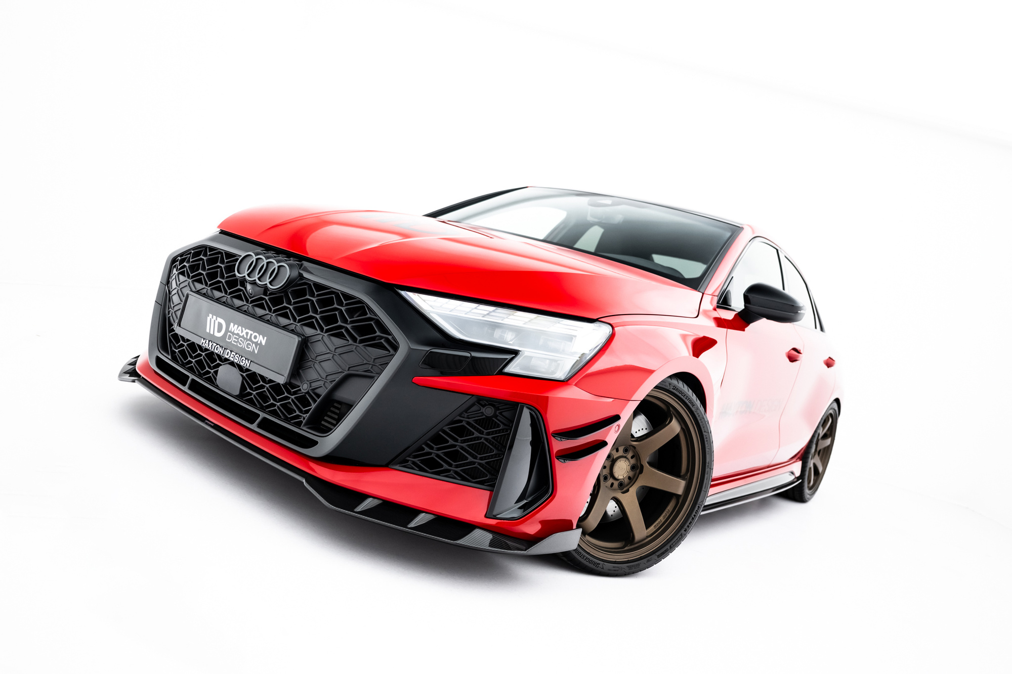 Prepreg Carbon Fiber Voorspoiler – Audi RS3 Sedan 8Y Facelift Maxton Design