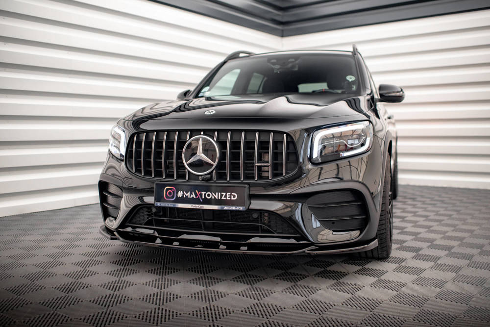 Voorspoiler V.2 Mercedes GLB AMG Pakket & GLB 35 AMG Maxton Glans Zwart