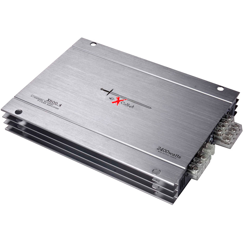 Excalibur X600.4 – Versterker – 4-kanaals – 2400W – Zilver