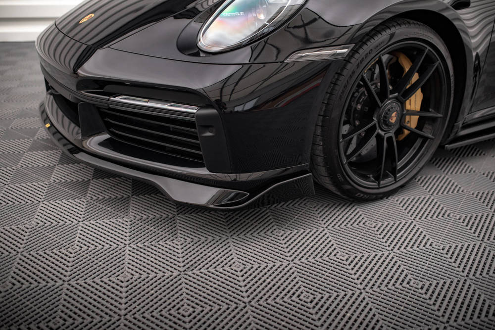Voorspoiler Porsche 911 Turbo S 992 Maxton Glans Zwart