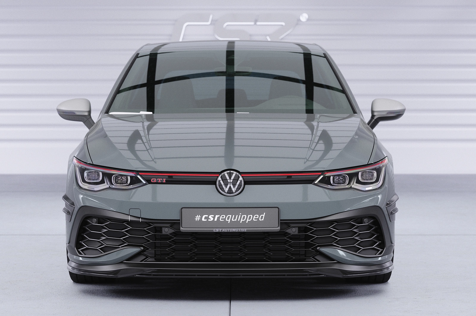Voorspoiler VW Golf 8 GTI Clubsport glans zwart