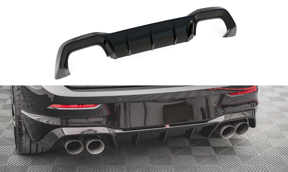 Diffuser V.1 Volkswagen Golf 8 R Maxton Glans Zwart