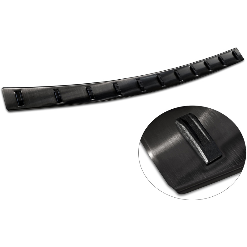Zwart RVS Achterbumperprotector  Volkswagen Tiguan II 2016-2020 & Facelift 2020-2024 'STRONG EDITION'