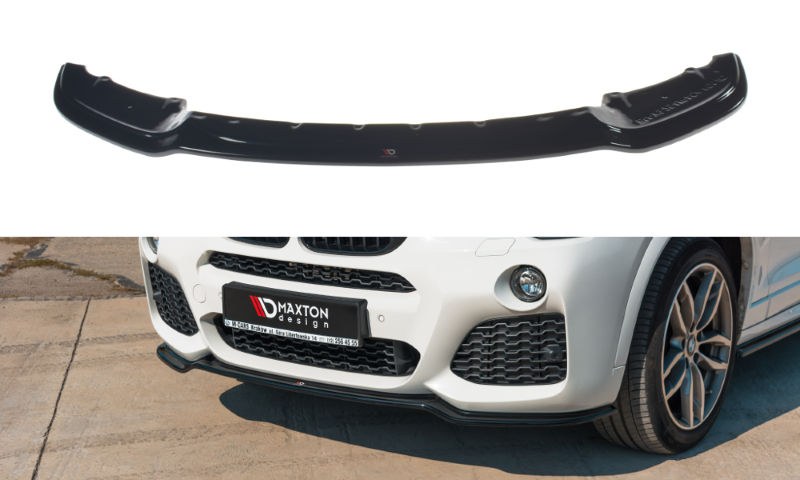 Voorspoiler BMW X3 F25 M-Pack Facelift Glanzend Zwart