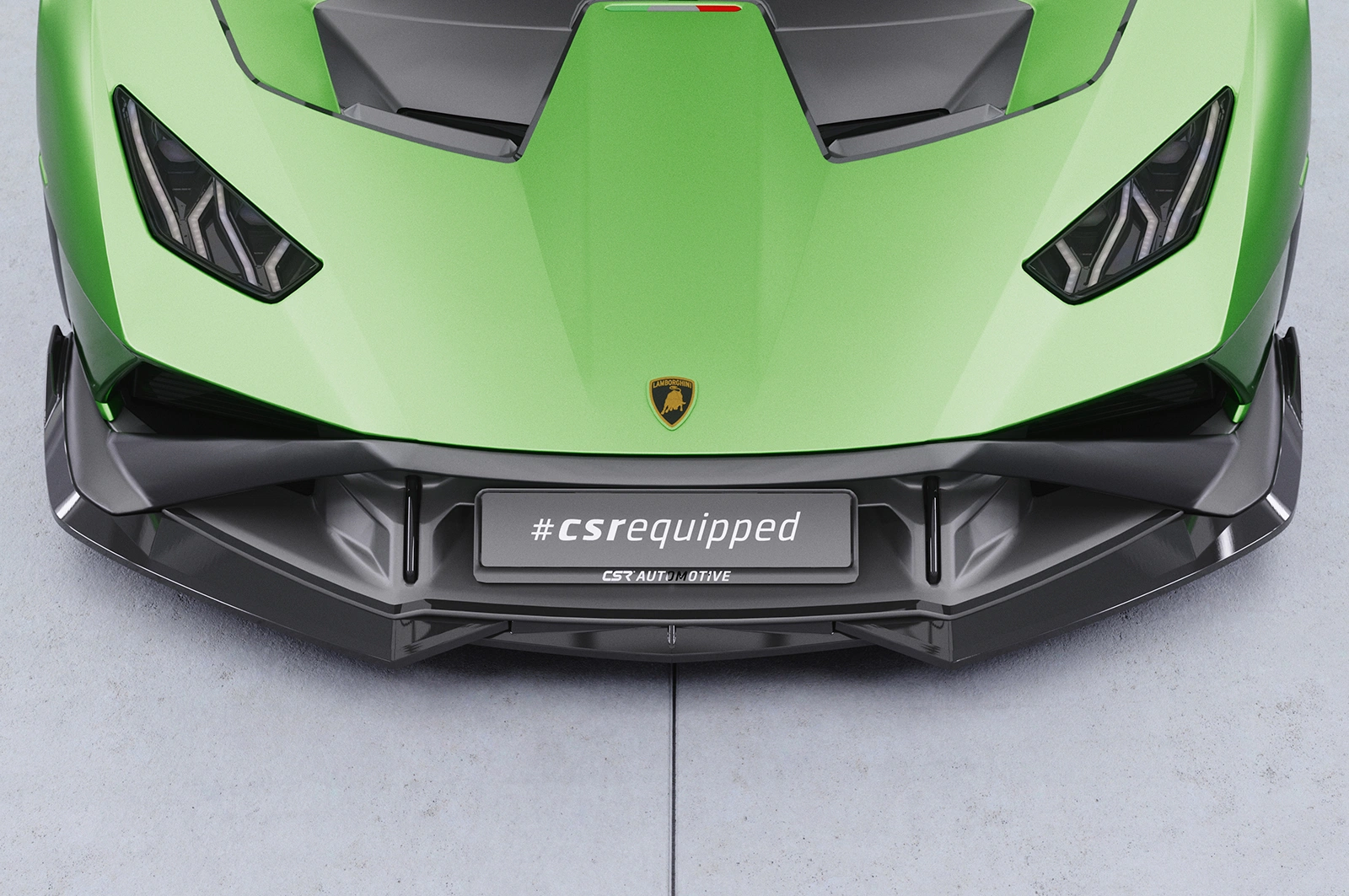Voorspoiler Lamborghini Huracan glans zwart
