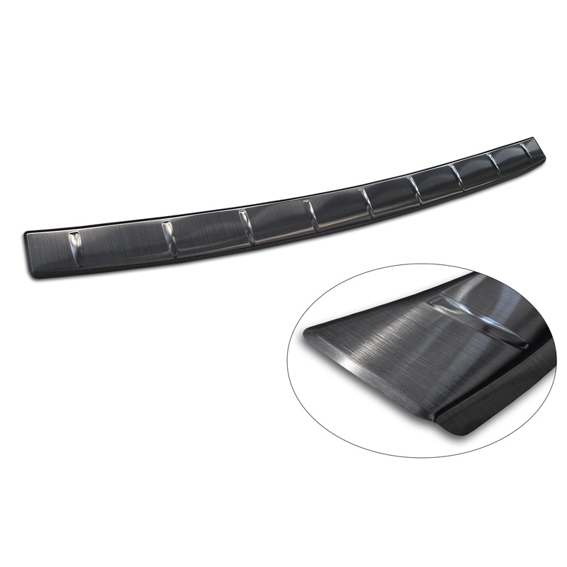 Zwart RVS Achterbumperprotector  Skoda Kamiq Facelift 2023- 'Ribs'