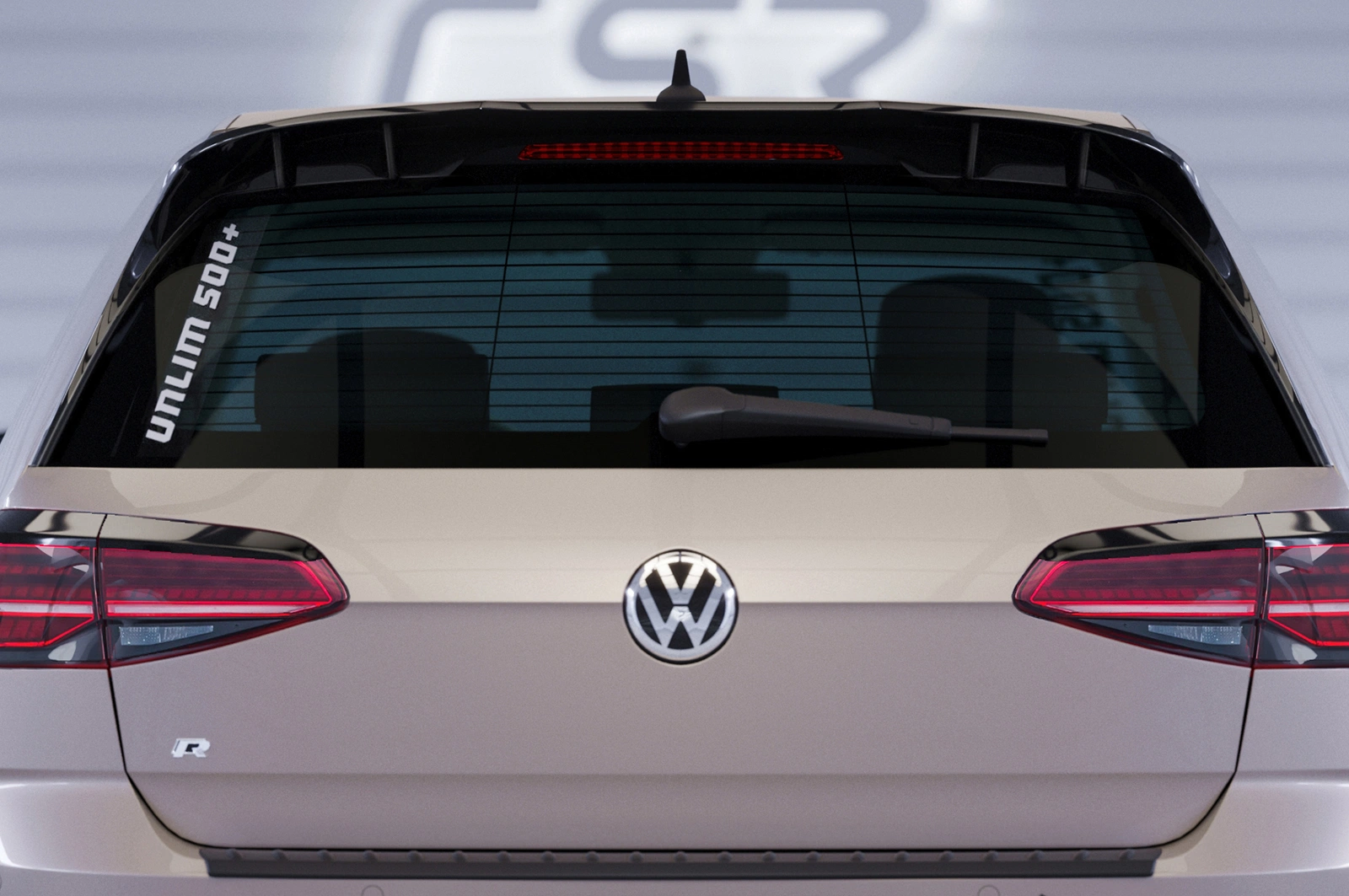 Achterspoiler VW Golf 7 (Typ AU) glans zwart – CSR Automotive