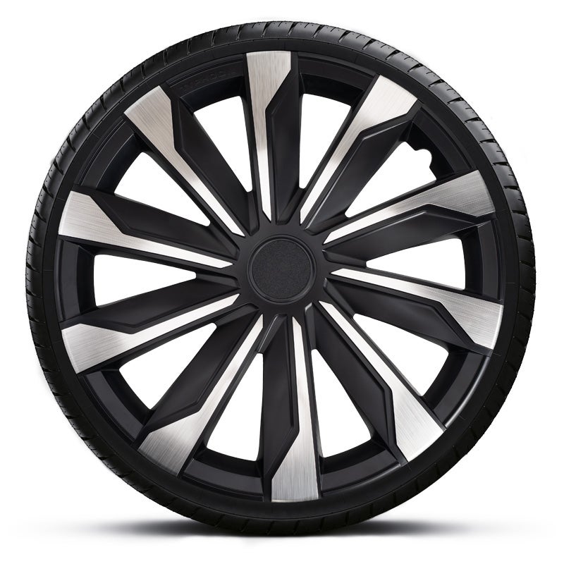 4-Delige Wieldoppenset Typhoon 14-inch alu/zwart