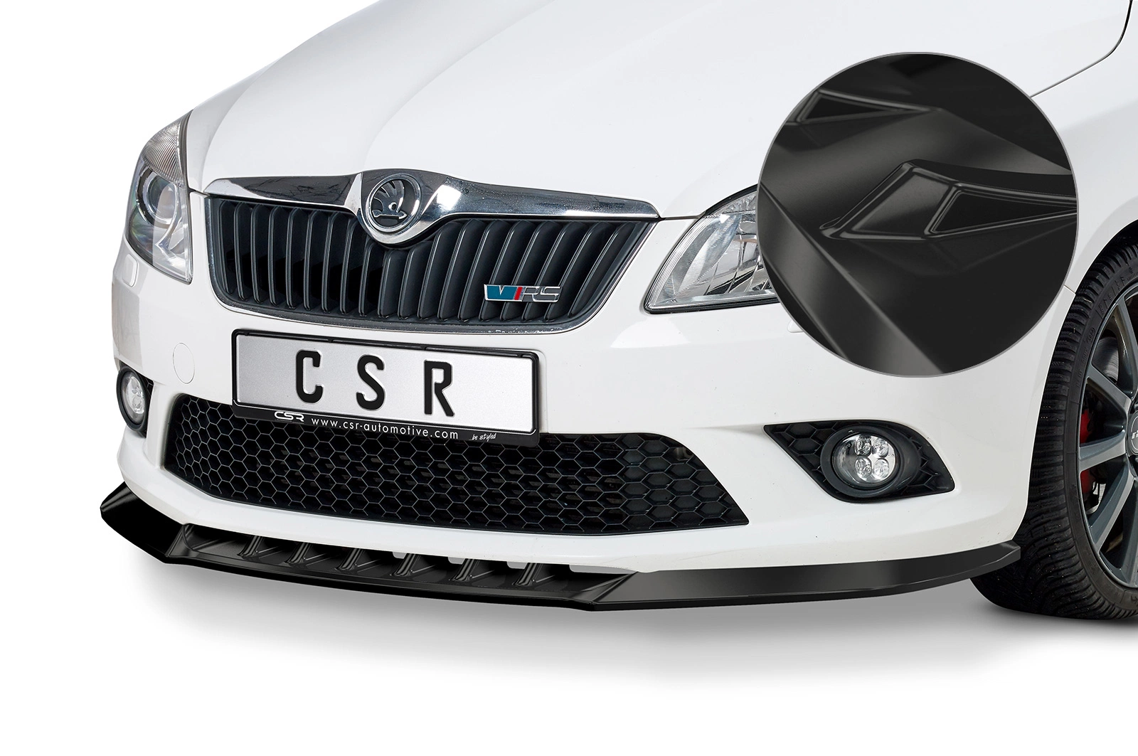 Voorspoiler Skoda Fabia 2 RS (Typ 5J) 2010–2014 – CSR Automotive – Glans Zwart