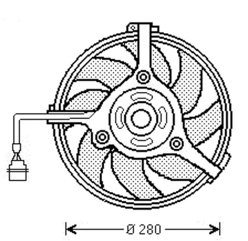 Radiator FAN Audi A6 4B 00-04 300 WATT/280mm. 2.7 + TURBO 2.5 TD