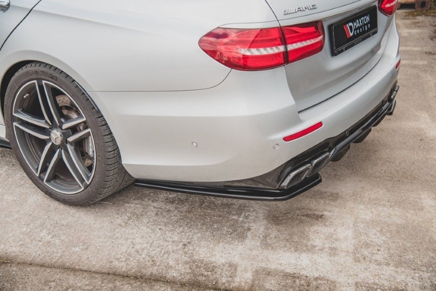 Achter zijskirts Mercedes E63 AMG Estate W213 Maxton Design glans zwart